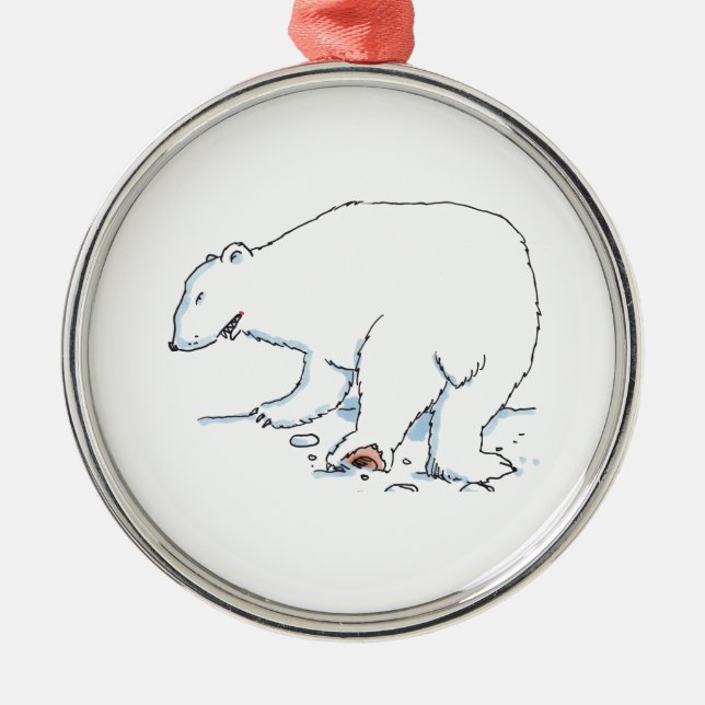 Enfeite premium de urso polar (Frente)