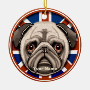 Enfeite Pug da Inglaterra