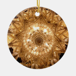 Enfeite Redondo de 'Cristal' (Dourado)