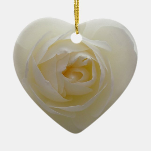 Enfeite Rosa Branca Decorações Românticas de Rosa (Frente)