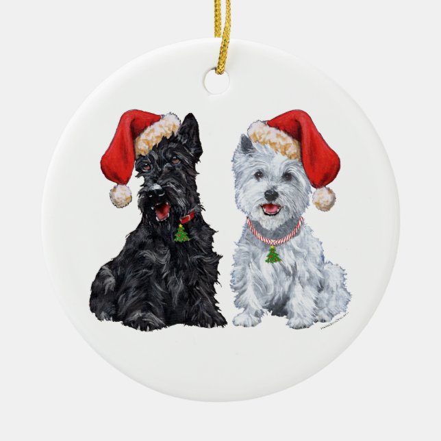 Enfeite Scottie & Westie (Frente)