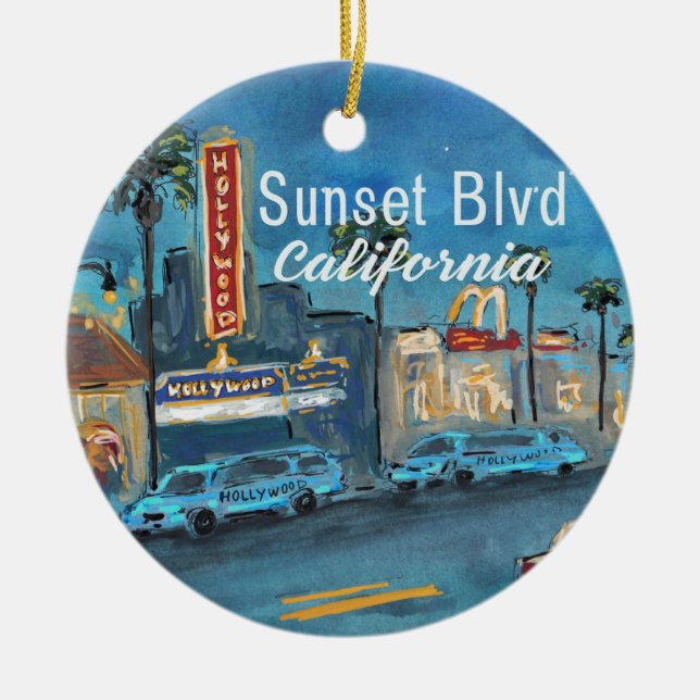 Enfeite Sunset Blvd Los Angeles (Frente)
