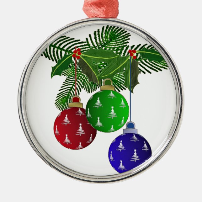 Enfeites Coloridos de Natal para Árvore (Frente)