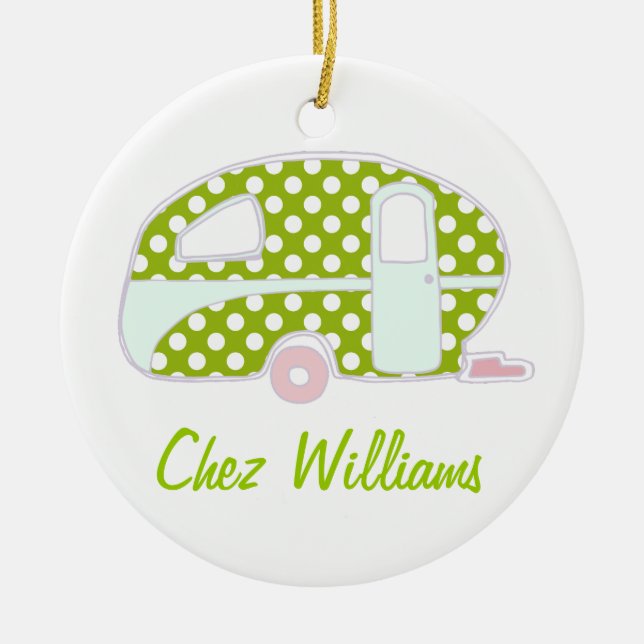 Enfeites de Caravana com Design Retro Personalizad (Frente)