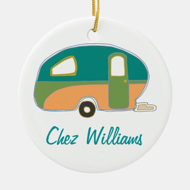 Enfeites de Caravana com Design Retro Personalizad (Frente)