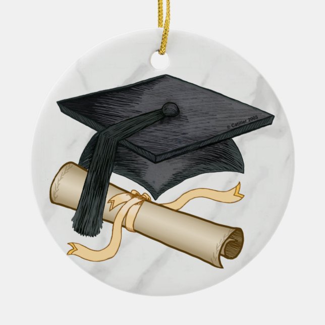 Enfeites de Diploma de Chapéu de Formatura (Frente)