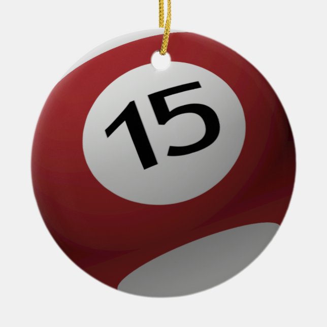 ENFEITES DE NATAL 15 DA BOLA DE BILHAR (QUINZE) (Frente)