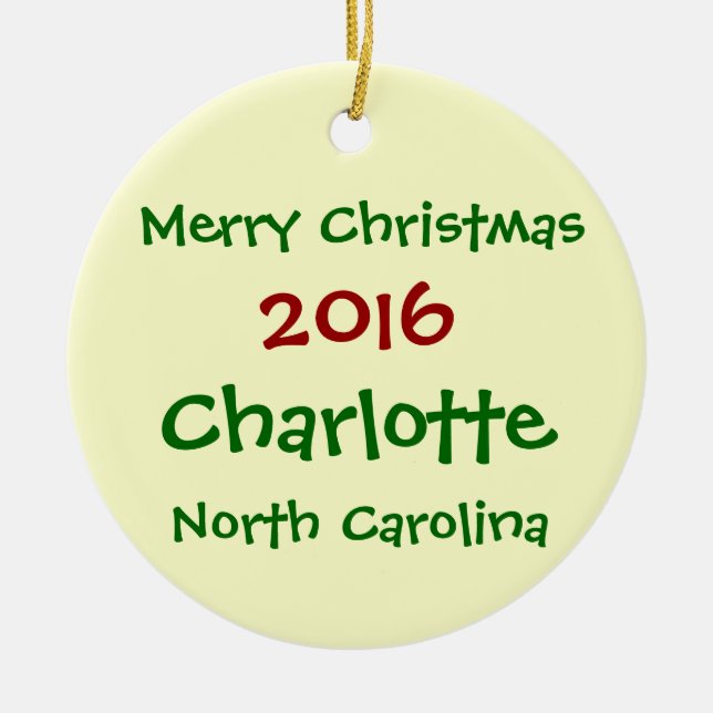 ENFEITES DE NATAL 2016 DE CHARLOTTE NORTH CAROLINA (Frente)