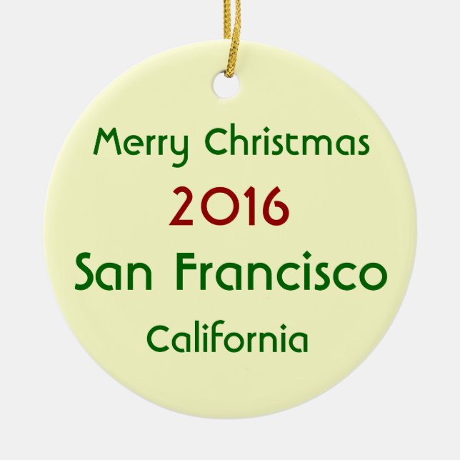 ENFEITES DE NATAL 2016 DE SAN FRANCISCO CALIFÓRNIA (Frente)