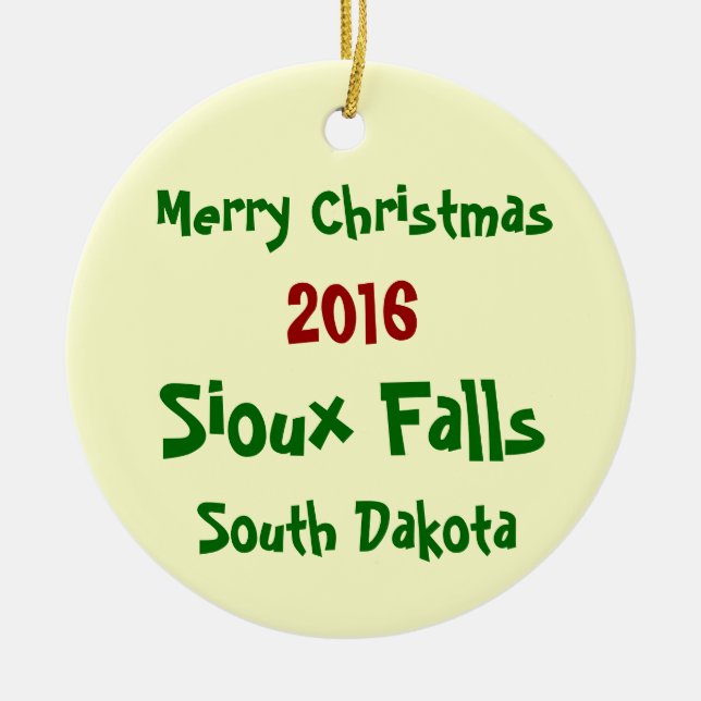 ENFEITES DE NATAL 2016 de Sioux Falls South Dakota (Frente)