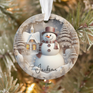 enfeites de natal 3D Snowman