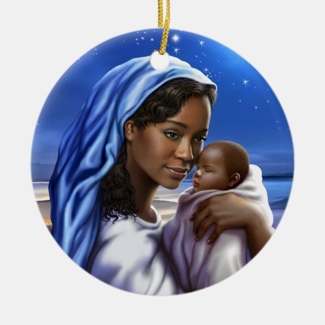 Enfeites de natal Africanos de Arte Nativa America (Frente)