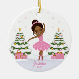 Enfeites de natal Afro-Americanos Ballerina