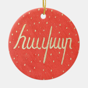 Enfeites de natal armênios pintados com cinco mãos