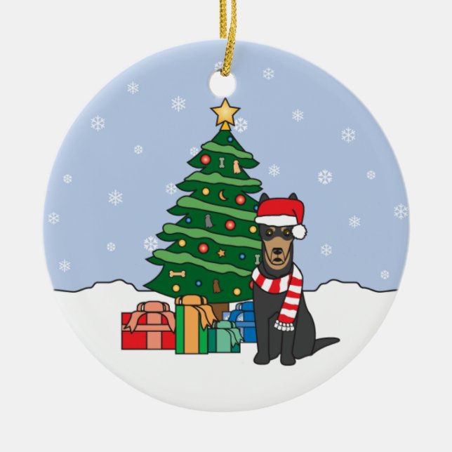 Enfeites de natal australianos do Kelpie (Frente)