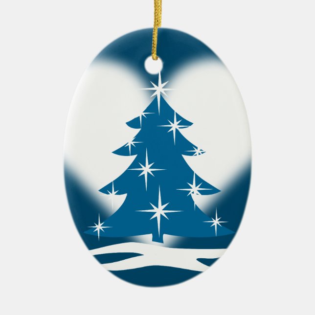 Enfeites de natal Azul Personalizado Decor de Inve (Frente)