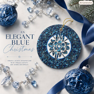 Enfeites de natal Azul Vintage