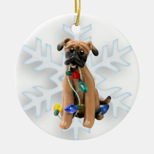 Enfeites de natal Black Mouth Cur (Frente)