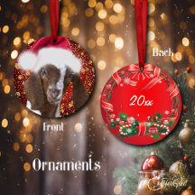 Enfeites de natal Boer Goat Santa Hat