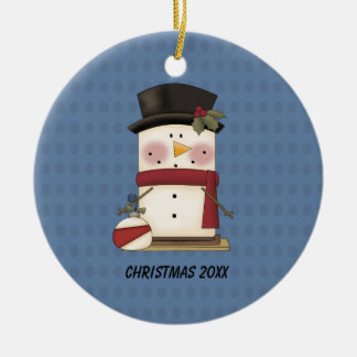 Enfeites de natal bonitos do boneco de neve de