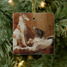 Enfeites de natal Borzoi