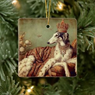 Enfeites de natal Borzoi Real