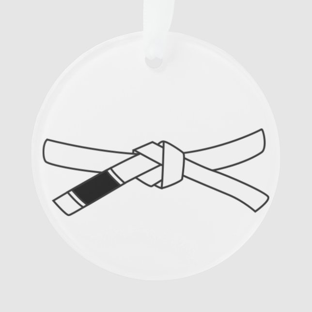 Enfeites de natal brancos da correia de BJJ (Frente)