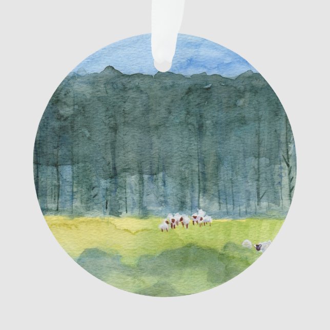 Enfeites de natal calmos da paisagem (Frente)