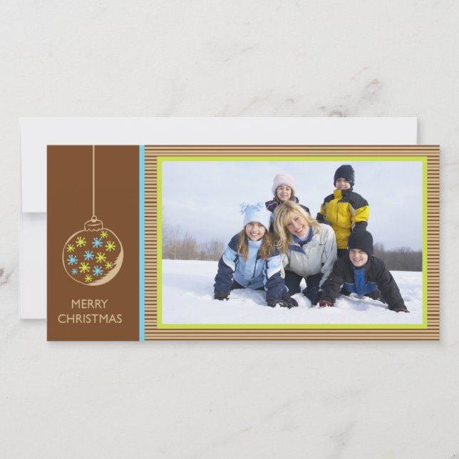 Enfeites de natal - cartões de fotos de Natal (Frente)