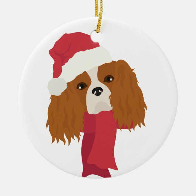 Enfeites de natal Cavalier King Charles Spaniel (Frente)
