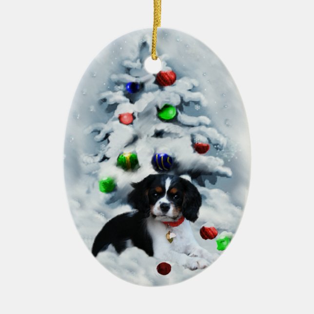 Enfeites de natal Cavalier King Charles Spaniel (Frente)
