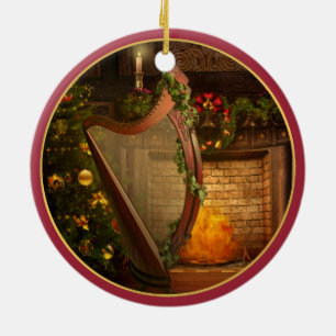 Enfeites de natal celtas da harpa
