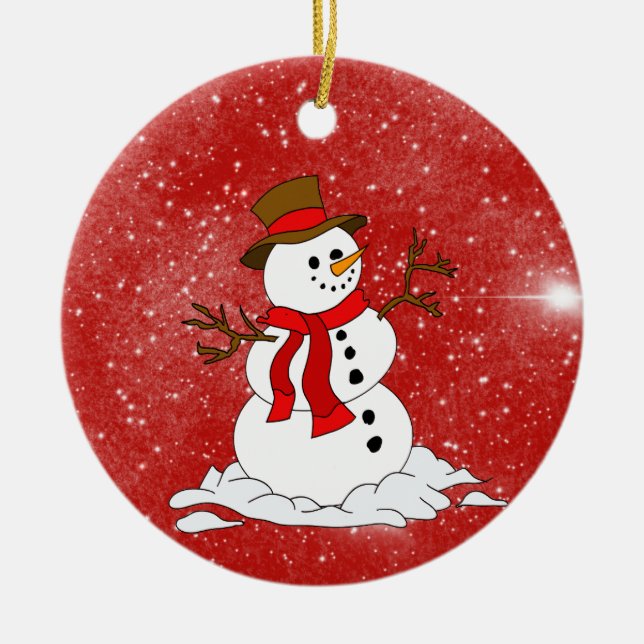 Enfeites de natal cerâmico (Frente)