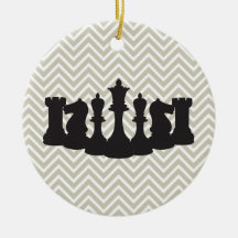 Enfeites de natal Chevron Chess Personalizado