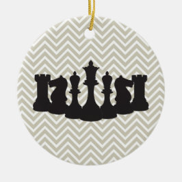 Enfeites de natal Chevron Chess Personalizado