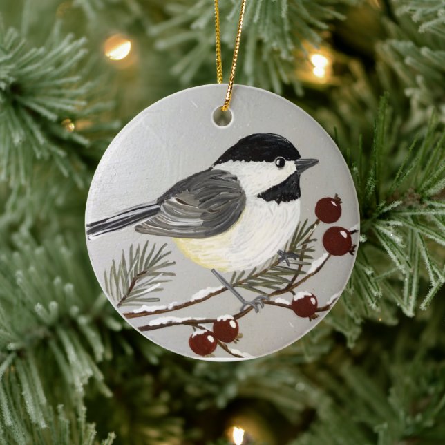 Enfeites de natal Chickadee (Árvore)