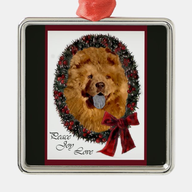 Enfeites de natal Chow Chow (Frente)