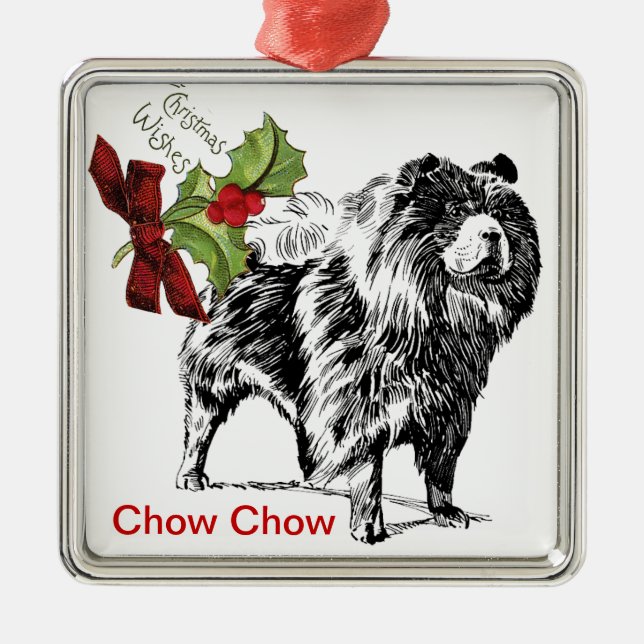 Enfeites de natal Chow Chow (Frente)