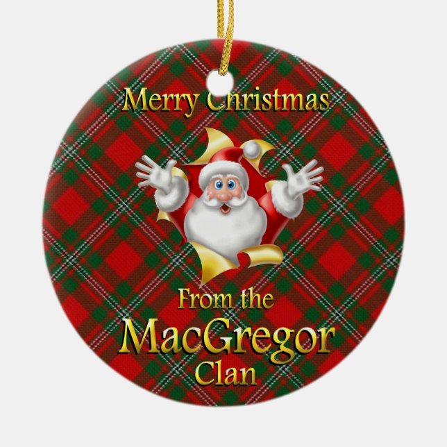 Enfeites de natal Clan MacGregor Escocês (Frente)