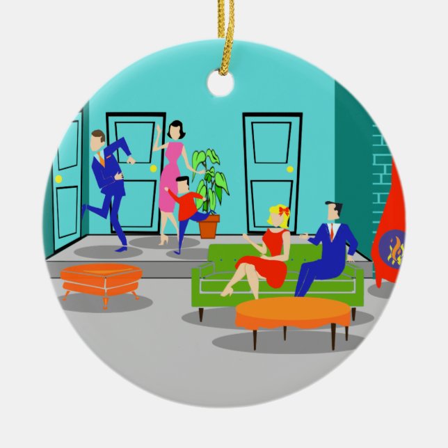 Enfeites de natal clássicos retros da televisão (Frente)