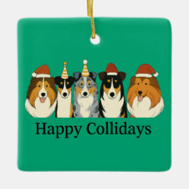 Enfeites de Natal Collie