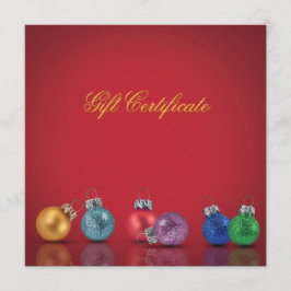 Enfeites de natal Coloridos - Certificado de Prese