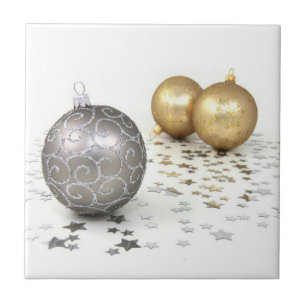Enfeites de natal com Azulejo de estrelas
