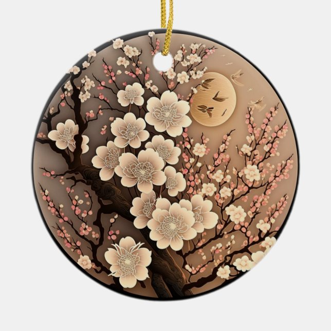 Enfeites de natal com flores e sol (Frente)