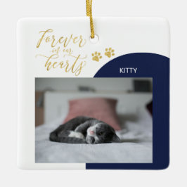 Enfeites de Natal com Foto de Memória de Pet Preto