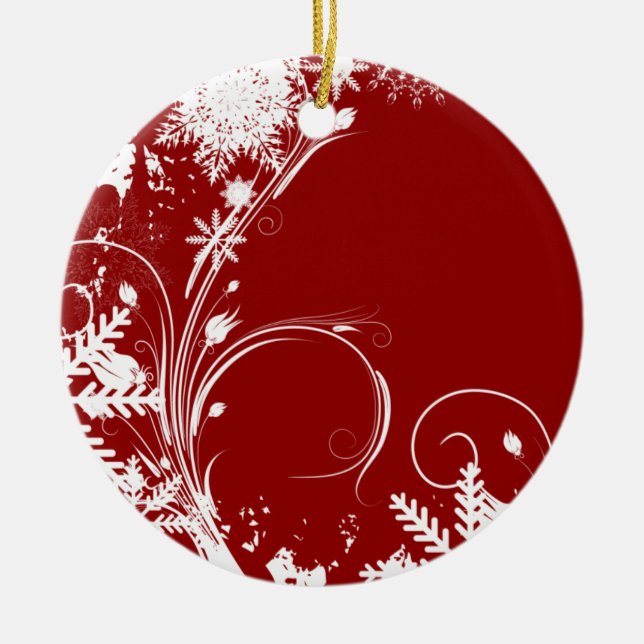 Enfeites de Natal com Redemoinho de Floco de Neve  (Frente)