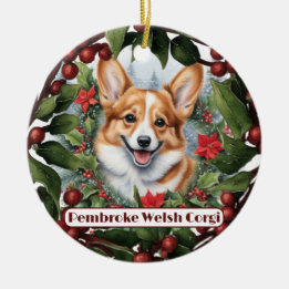 Enfeites de natal Corgi, Personalize seu pãozinho