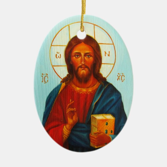 Enfeites de natal, cristo Pantocrator (Frente)