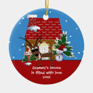 Enfeites de natal da casa do amor de Grammy