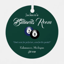 Enfeites de natal da Caverna de Piscina Billiards